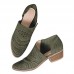 Size:4.5-11 Women Boho Carving Design Low Top Boots Shoes