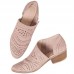 Size:4.5-11 Women Boho Carving Design Low Top Boots Shoes