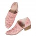 Size:4.5-11 Women Boho Carving Design Low Top Boots Shoes