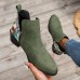 Women Fashion Vintage Plus Size Floral Side Zipper Short Chelsea Boots