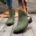 Women Fashion Vintage Plus Size Floral Side Zipper Short Chelsea Boots