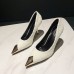 Women Fashion Simple Metal Pointed Toe Pumps