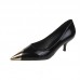 Women Fashion Simple Metal Pointed Toe Pumps