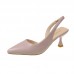 Summer Women Fashion Pointed Toe Heel Openwork High Heels